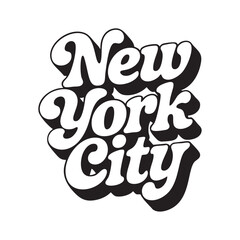 Wall Mural - New york city design for prints, t-shirts and more. Vector illustration on white background.