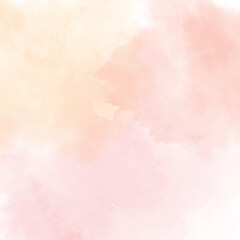 Wall Mural - Pink soft watercolor abstract background. Hand-drawn stain artistic texture for poster, card, cover, banner, invitation.