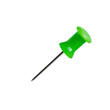© Rhony - Green push pin isolated on transparent background