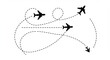 © Ai_Images - Vector art of airplane flight route with dotted line isolated on white background