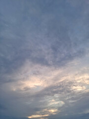 Wall Mural - A sunset sky filled with clouds
