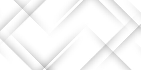 Wall Mural - White abstract background geometry shine and 3D layer element vector for presentation design. abstract pattern design Space design concept Suit for business, landing page, wallpaper background.