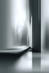 Poster - Abstract corridor with light reflections on polished surface