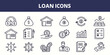 © adobestockimagesai - Set of 16 loan finance icons vector