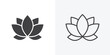 © ramsey - Lotus icon. Line Art And Clip art Style Design