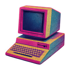 Wall Mural - png retro computer art design