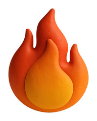 Wall Mural - png vibrant clay flame illustration