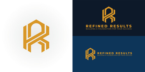 Wall Mural - a geometric logo for an advisory and consulting firm, featuring the initials rr in a structural desi