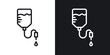 © ramsey - IV drip icon vector symbol in Line Art Style for Design, Presentation, Website or Apps Elements.