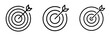 © AI04 - Bullseye icon featuring an arrow in line art style suitable for apps and websites