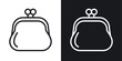 © ramsey - Woman purse icon line concept, linear symbol.