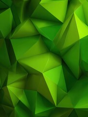 Poster - abstract green geometric polygon background