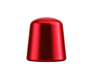 Shiny red object display studio product photography minimalist. Isolated on transparent background, png.