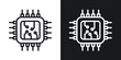 © ramsey - Microchip vector icon. Design graphic in outline style illustration.