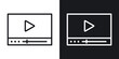 © ramsey - Video tutorial icon thin line outline art. Doodle graphics