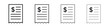 © ramsey - Payment receipt icons big set. Simple black stroke line versions collection
