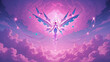 © Pandazee - The sky is full of swirling colors and star-winged angels.