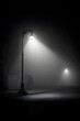 © Ryujiro - Foggy Night Street Lamp Light.