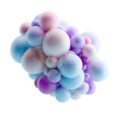 Wall Mural - colorful abstract spheres in a cloud formation showcasing soft pastels and vibrant hues in a creativ