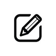 © Iconic Tarek - Simple black and white icon of a pencil writing in a square