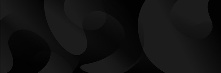 Wall Mural - abstract pattern black geometric banner design background.