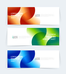 Wall Mural - geometric banner design with vector presentation template.