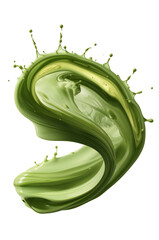 Wall Mural - dynamic swirling formation of vibrant green liquid creating mesmerizing visual effect with
