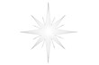 © PNG Kingdom  - Glowing eight-pointed star radiating light on a transparent background, ideal for christmas, holiday, or festive designs