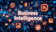© Mega - Comprehensive Business Intelligence and Advanced Analytics Visualization: Professional Digital Dashboard Interface with Strategic Data Insights, Performance Metrics, and Icon-Based Analytical Tools