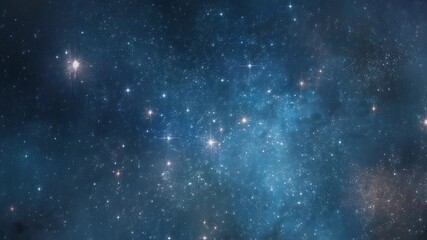 Wall Mural - Expansive view of the cosmos filled with countless twinkling stars, glowing nebula clouds, and distant galaxies in the vast universe, stunning deep space astronomy background for science