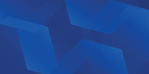 Wall Mural - Modern abstract blue background with glowing geometric lines. Blue gradient hexagon shape design. Futuristic modern