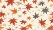 © PECHA - Falling Momiji Maple Leaf Minimal Pattern background
