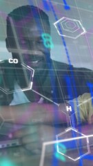 Poster - Animation of financial data processing over office