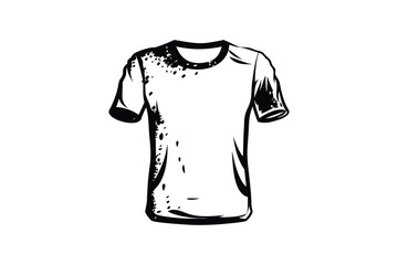 A minimalist monochromatic illustration of a t shirt with subtle shading showcasing a silhouette style that emphasizes simplicity and elegance perfect for a variety of applications