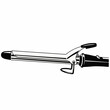 © Pemari - “Curling iron” design showcases isolated professional hair styling tool, “Curling iron”. “Curling iron” features sleek, metallic barrel with ergonomic handle, isolated on white background.