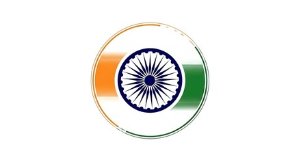 Indian electric fan icon vector illustration with a decorative circle pattern