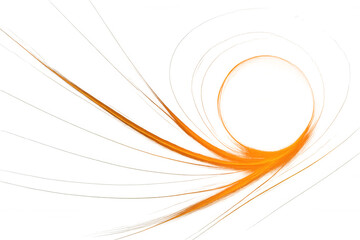 Wall Mural - light trails swirling in vivid orange, forming dynamic abstract pattern against transparent backdrop