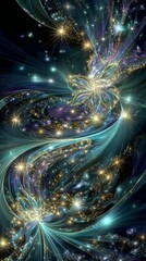 Wall Mural - Abstract Cosmic Spiral Galaxy Background