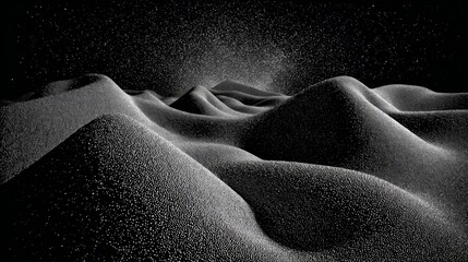 Wall Mural - Abstract Digital Art Landscape With Stars