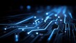 © Generative AI - Blue Circuit Board Technology Background: High-Tech Futuristic Design for Digital Innovation and Connectivity