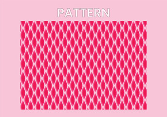 A vibrant, abstract pattern of interlocking diamond shapes in bright pink and white, creating a textured, geometric background.