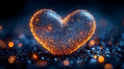 Poster - cosmic heart of twinkling stars and glowing energy