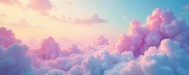 Wall Mural - Swirling hues of peach, lilac, and seafoam create a hazy, otherworldly sky , wallpaper, delicate