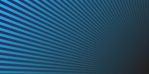 Poster - Abstract blue radial stripes background with a modern gradient, creating a dynamic and futuristic design for technology, digital.