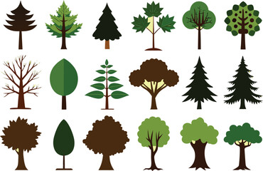 Comprehensive collection of 200 detailed tree illustrations