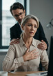 © Adweeyd - Woman Experiencing Mild Chest Pain at Workplace