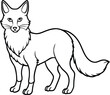 © MinhajulIslam - A playful cartoon vector illustration of a wild fox silhouette, a cute animal drawing with a fluffy tail