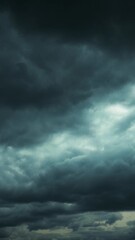Wall Mural - Time Lapse Timelapse Night View Blue Cloudy Rainy Sky. Dramatic Sky With Flashes And Thunder In Rainy Night. Bad Weather Time-lapse. Rainfall