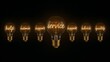 © RajIT - Illuminated light bulbs with service related words glowing in the dark
