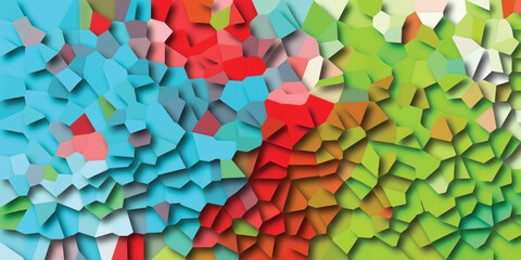 Wall Mural - abstract polygonal patterned background with a colorful geometric mosaic featuring shades of blue re